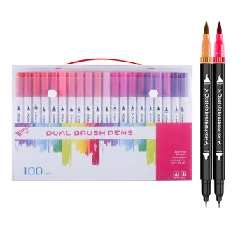 

12/24/36/48/80 Color Felt Pen Art Pen School Supplies Stationery Watercolor Brush Drawing Materials Colour Pen Set