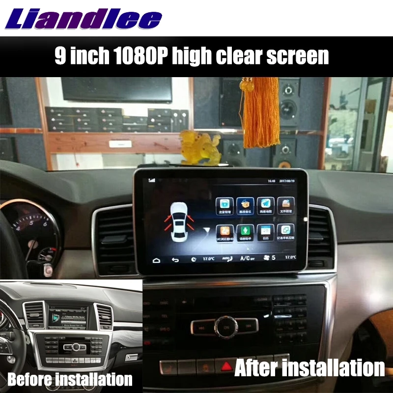 Liandlee автомобильный мультимедийный плеер NAVI для Mercedes Benz MB GL GLS 400 63 AMG Class X166 CarPlay TPMS Стерео gps навигация
