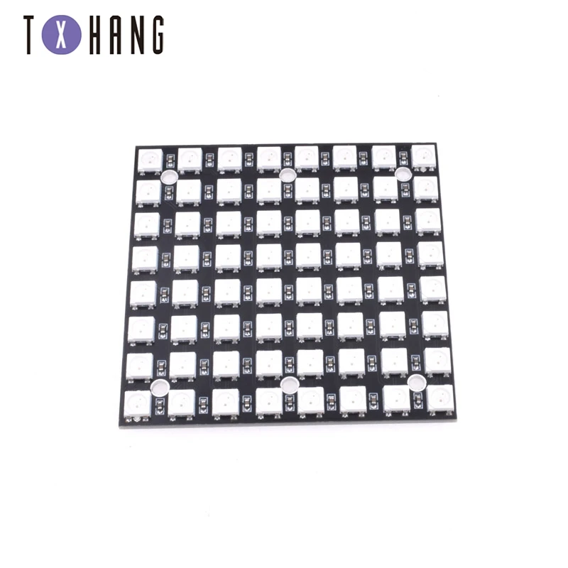 64 LED Matrix WS2812 LED 8x8 5050 RGB Full-Color Driver Board For Arduino New