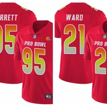 Кливленд Мужская молодежная Женская Denzel Ward Myles Garrett Limited футбольная Джерси Browns Red AFC Pro Bowl