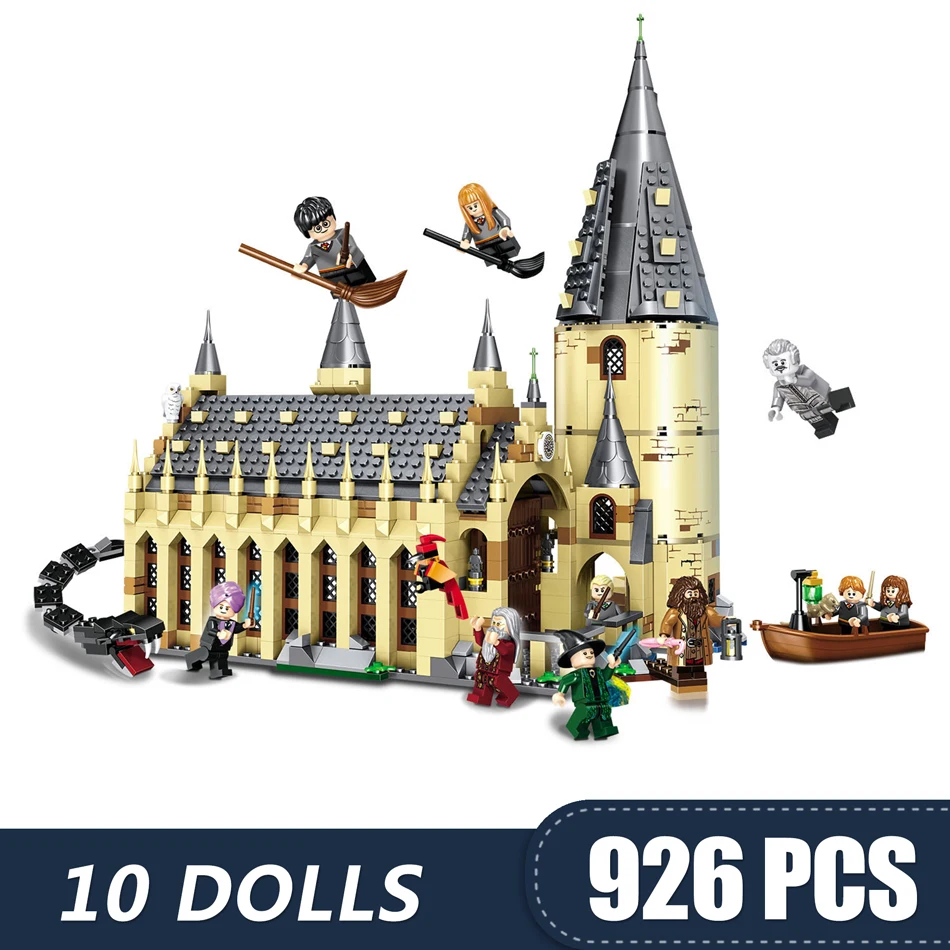 

926PCS Small Building Blocks Toys Compatible with Legoe Harri Magic Great Hall Potters Gift for girls boys children DIY