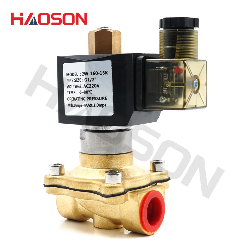 Нормально открытый клапан, водяной Соленоидный клапан, 220В AC 24В dc, EPDM VITON seal, DN15 20 25 32 40 50 K, высокая термостойкость