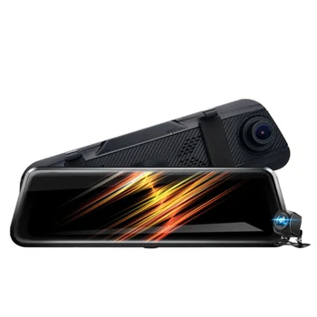 

AIXZ Car DVR Camera 10" Touch Screen FHD 1440P Rearview Mirror Digital Video Recorder Dual Lens Auto Registrator Dashcam