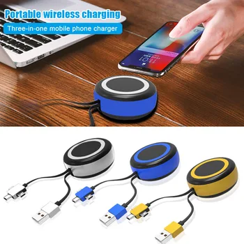 

3 in 1 Portable Wireless Chargr Mini Box with Charging Cable for Smart Phone NK-Shopping