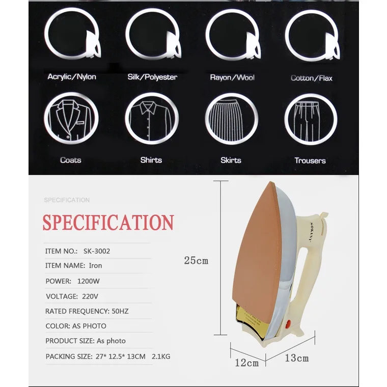 Mini Portable Steam Iron Handheld Travel Iron Fabric Garment Iron Hanging Ironing Wrinkles Removing Lightweight Steamer for Home 2