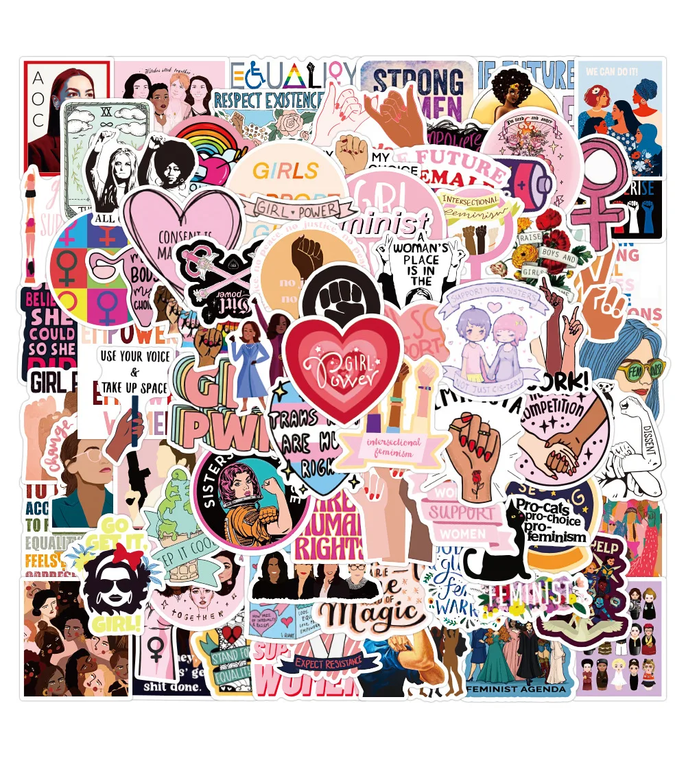10/30/50/100PCS Feminist Graffiti Women Stickers DIY Bike Travel Luggage Laptop Notebook Sticker Toy Decal Wholesale