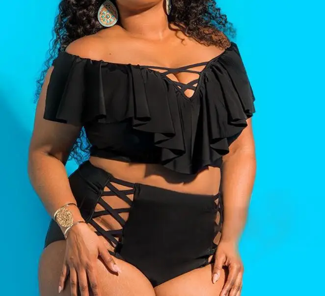 

2018 New Style Sexy High-waisted Bikini WOMEN'S Swimming Suit Large Size Multi-color Swimwear Bi