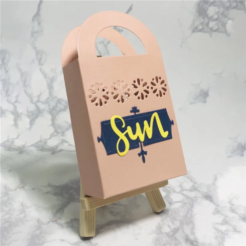 

Naifumodo Bag Dies Floral Box Metal Cutting Dies for DIY Scrapbook Album Paper Craft Cutting Dies Creative Stencil Stamps Dies
