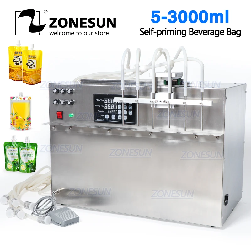 ZONESUN полуавтоматическая 4/6 насадка на подставке для питья через соломинку