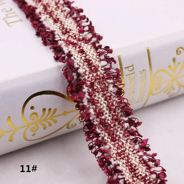 Jujube Red 1 ярд 3 см винтажный персонаж нейлон вышитые кисточки кружевная Лента отделка ткань ручной работы сделай сам костюм платье материалы для шиться ремесло - Цвет: Jujube Red