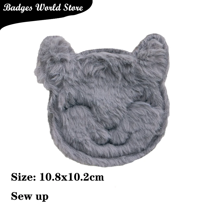 Cute Bear Panda Katze Chenille Icon Handtuch Bestickt Eisen auf Patches DIY Streifen Kleidung Patchwork Aufkleber Abzeichen auf die Rucksack – Detail 5