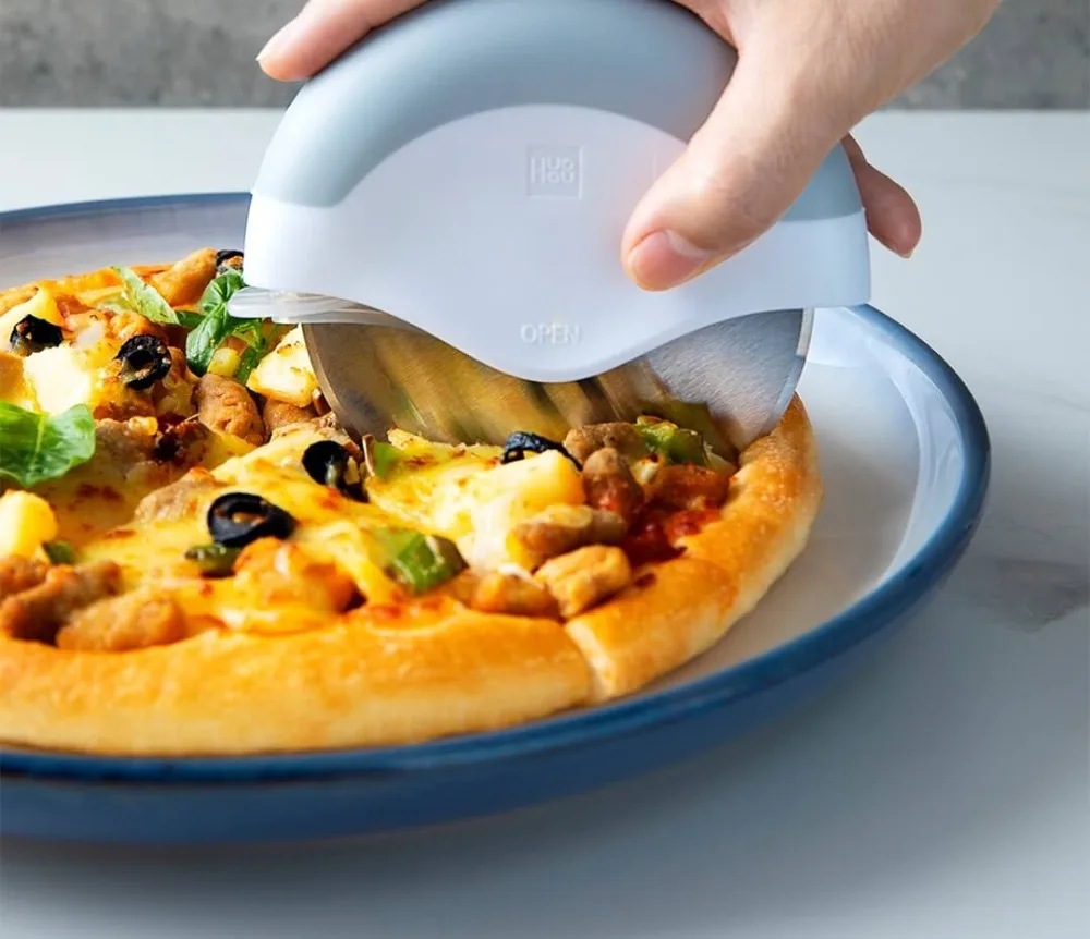 2020 New HUOHOU Pizza Cutter Stainless Steel Cake Knife Pizza Wheels Scissors Kitchen Baking Tools For Pizza Pies Waffles (7)