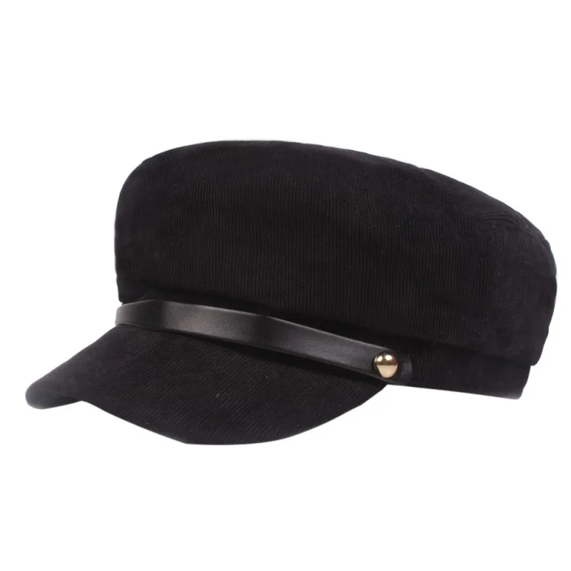 Winter Hats For Women Winter Cap Wool Hat Female Button Baseball Cap Sun Visor Hat Black Fall Hat  S1 wool baseball cap