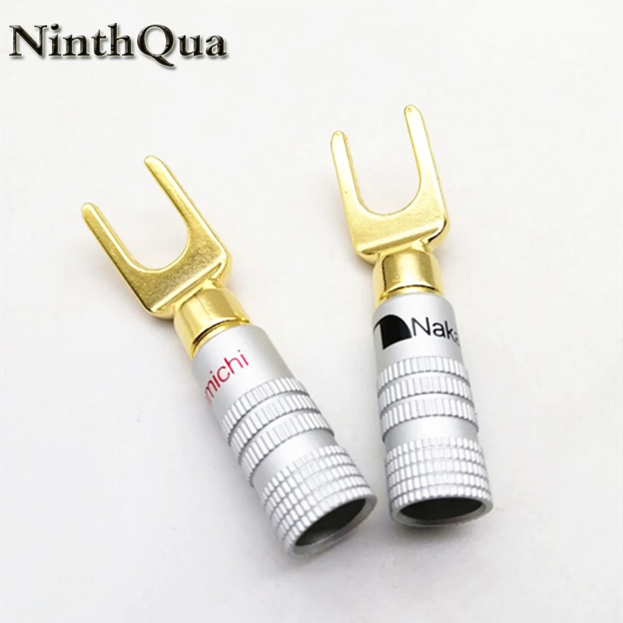 NinthQua 8 шт. латунные НАКАМИЧИ Y U образные штекеры для динамика аудиовинты подвязки
