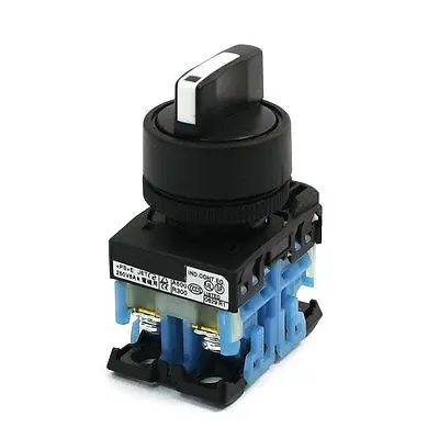 

DPST 3 Position AC 250V 6A Rotary Self Locking Push Button Switch
