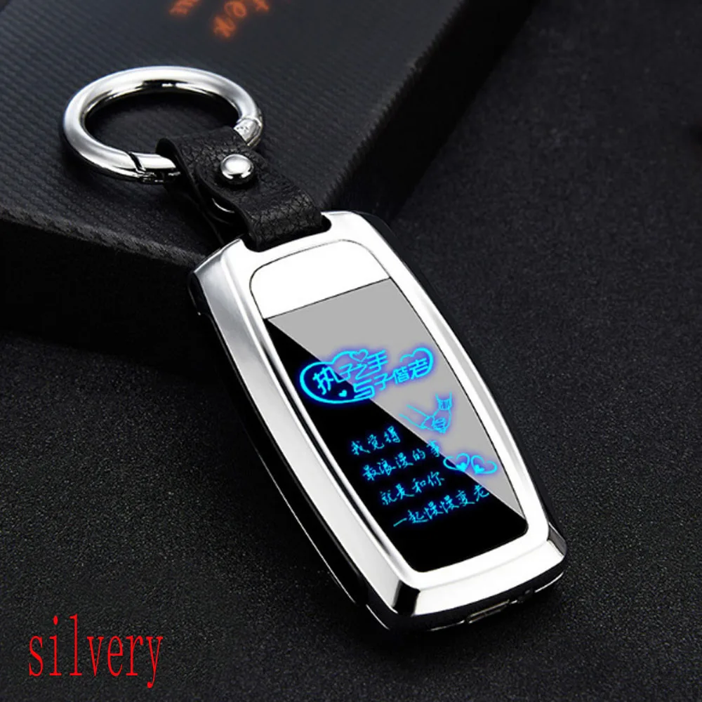 USB Зажигалка-Фонарик светодиодный экран Ключ Пряжка