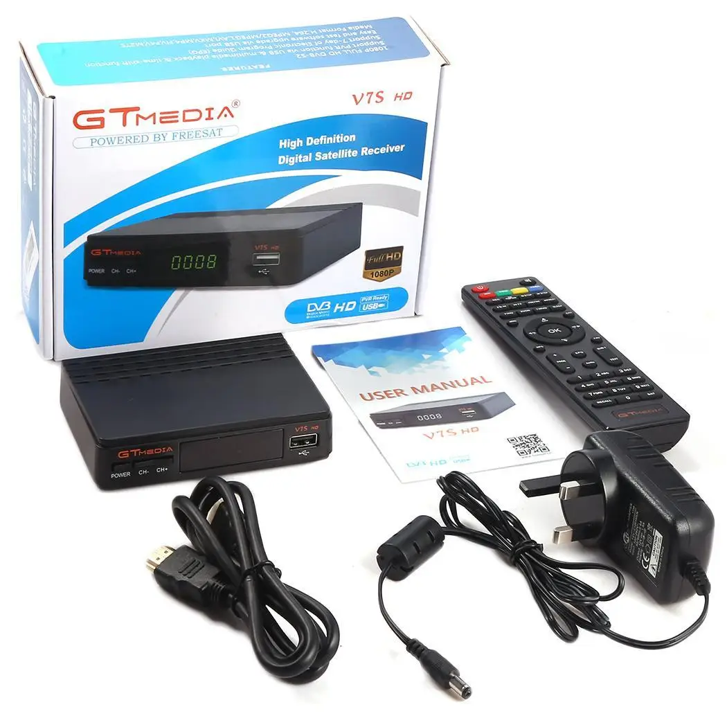 1080P V7S HD FTA цифровое спутниковое телевидение 1080p полный DVB-S2 опционально да HDMI(до 1080 P) выход приемник