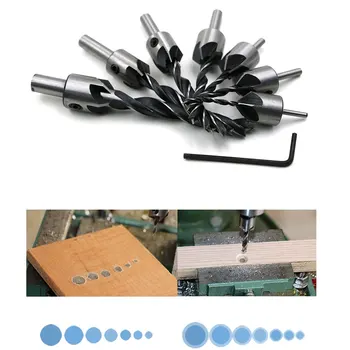 

Twist Woodworking Chamfer Extension Drill Bit Metal 1 Set Carbon Steel Tools Socket Convenience Countersink Household Furniture