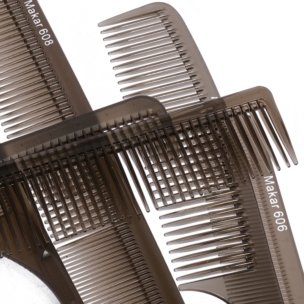 Pro Salon Barbers Hair Styling Pin Comb Detangle Set Hairdressing Combs Kit