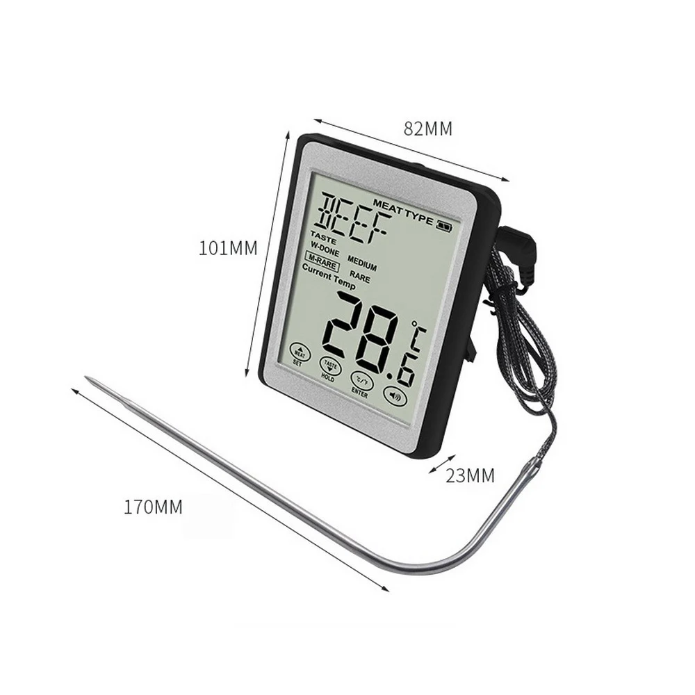 Kitchen BBQ Thermometer Electronic Temperture Measure For Cooking Food Stainless Steel Probe Meat Oven Thermometer Kitchen Tool