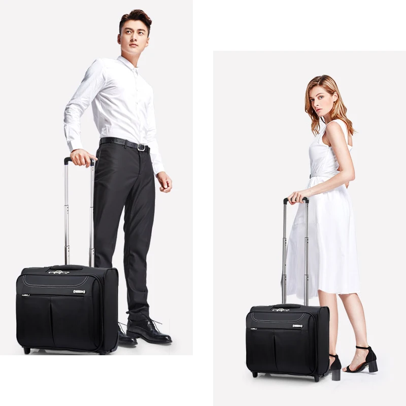 Hanke фирменный дизайн унисекс чемодан для переноски багажа, чемодан-пансион, мягкая оболочка, немой руль, алюминиевый сплав, телескопическая ручка 8016