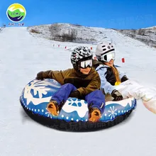 Детские плавающие лыжные доски ПВХ зимние надувные лыжи круглая ручка прочные Детские Взрослые уличные снежные трубки аксессуары для лыж