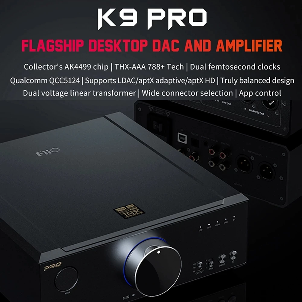 Усилитель для наушников FiiO K9 Pro Desktop USB DAC DSD THX AAA 788 | Электроника