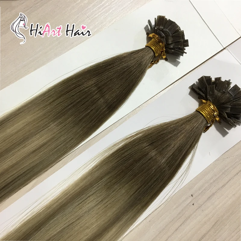 

HiArt 1g/pc Flat Tip Hair Extension In Remy Hair Balayage Salon Fusion Hair Human Extension Double Drawn Keratin Hair 18"20"22"