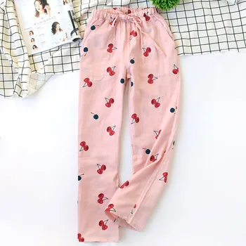 

Female Nightwear For Women Cotton Japanese Style Lingerie Femme Sexy Sleep Bottoms Pants Casual Daily Trousers халат женский