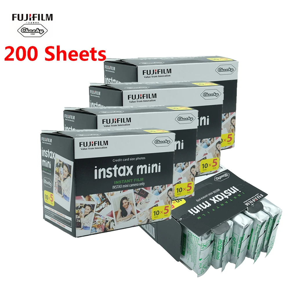Мини пленка белая 200 лист для Fuji Instax мгновенная камера фотобумага Fujifilm Mini 7 s/8/25/90/9