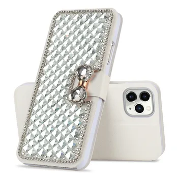 

Case for Apple IPhone 11 Pro Max X XR XS 7 8 Plus 6 6S 5 5S SE 2020 Crystal Glitter Card Holder Leather Wallet Flip Cover Coque