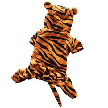 

Winter Dog Pajamas Pyjamas Pet Hooded Long-Sleeve Tiger-Style Puppy Jumpsuit Pet Clothes Cat Clothes Sleepwear Pet Clothes
