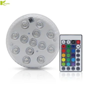 

RGB Submersible Light IP68 Waterproof 13leds Battery Operated underwater light for Vase Wedding Party Holiday Garden Celebrate