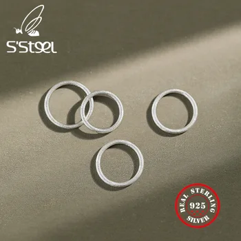 

S'STEEL 925 Sterling Silver Ring Simple Small Vintage Gold Minimalist Rings For Women Jewlery Anillos Mujer Joyas Fine Jewelry