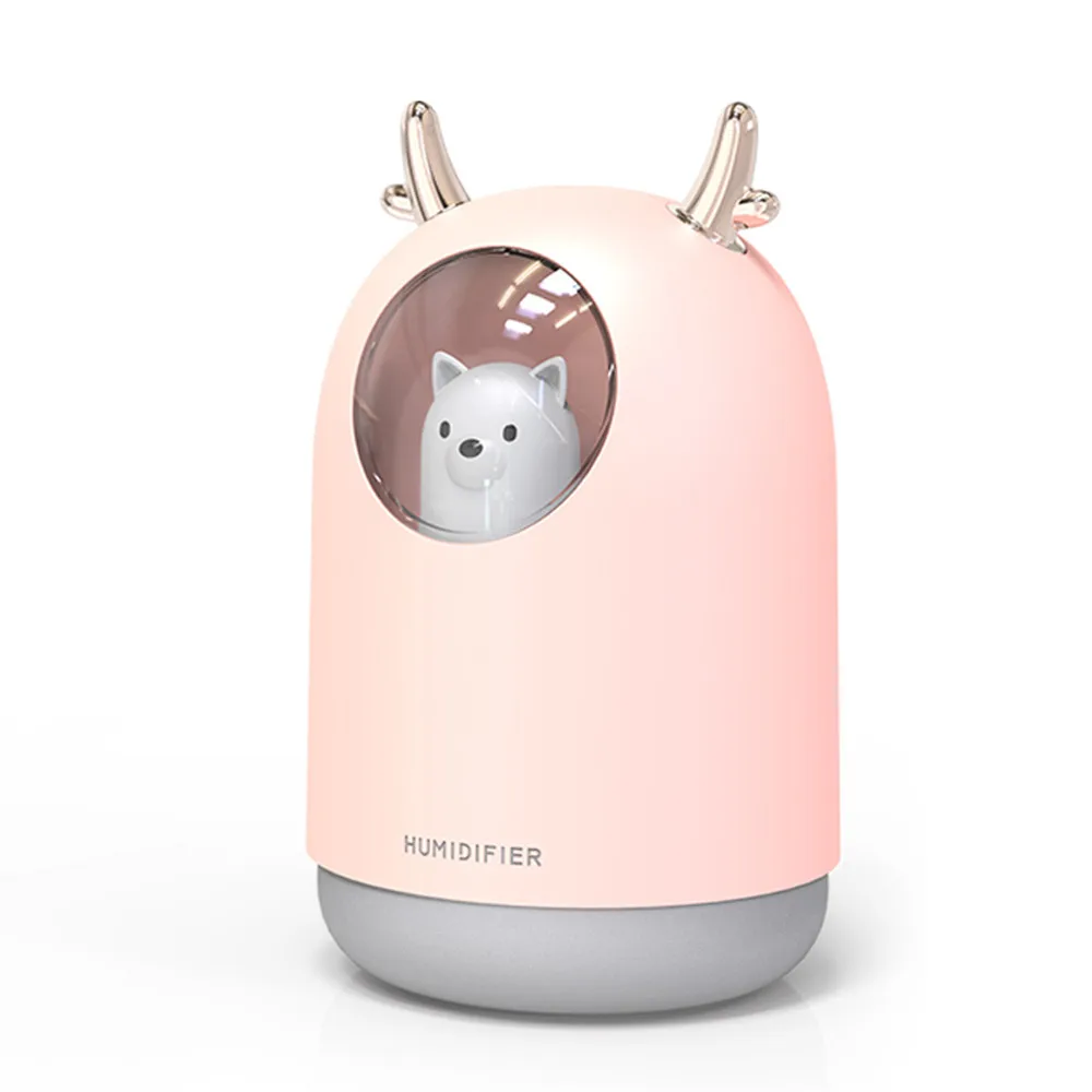 Portable Mini Home USB Humidifier Purifier Atomizer Air Purifier Diffuser - Цвет: Pink