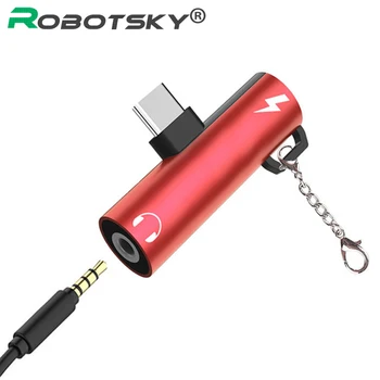 

2 in 1 type c 3.5mm aux adapter USB C to 3.5mm AUX Headphone Adapter for xiaomi mi 9 8 6 Type-C 3.5 Jack Earphone Audio adapter
