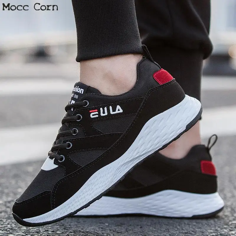 

Summer Autumn Men Light Breathable Mesh Sneakers Low Mens Trainers Patchwork Sneakers Man Tenis Hombre Casual Sports Shoes Black