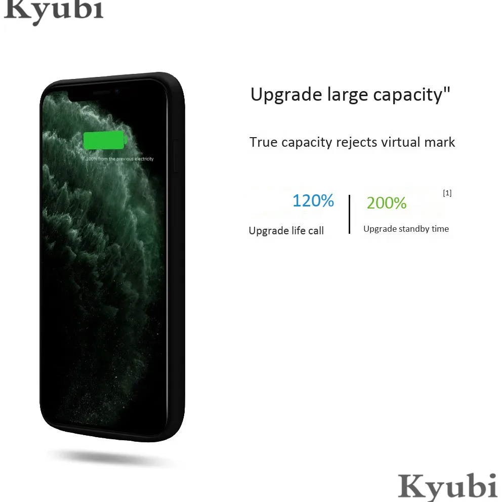 6000 мАч Высокая емкость батарея зарядное устройство чехол для iphone 11 Pro Max внешний портативный беспроводной зарядки батареи для iphone 11