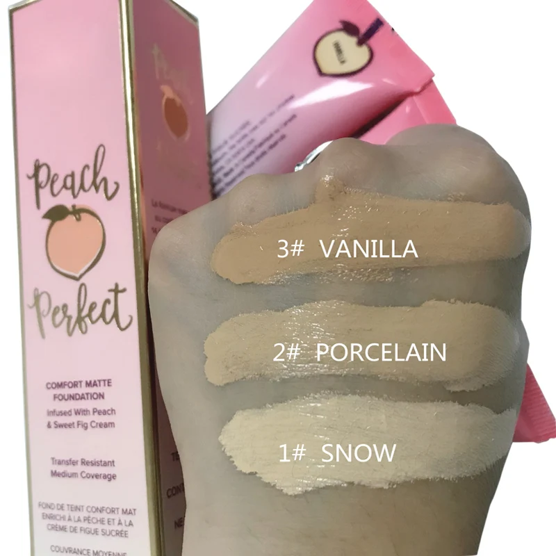 Основа для макияжа лица PEACH Face FOUNDATION комфорт матовая основа снег/фарфор/ваниль 48 мл