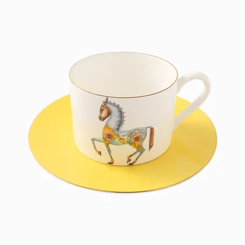 

Royal Bone China Horse Porcelain Hand Painted Teacoffee Cup High Quality Teacup and Saucer Set Tazza Tea Coffee Cup Set II50BYD