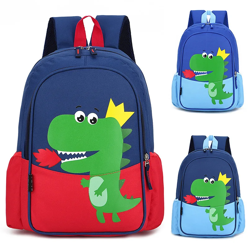 

2019 New Fashion Printed Small School Bag Cartoon Dinosaur Children Girls Boys Elementary School Backpack Wear-resistant Offload