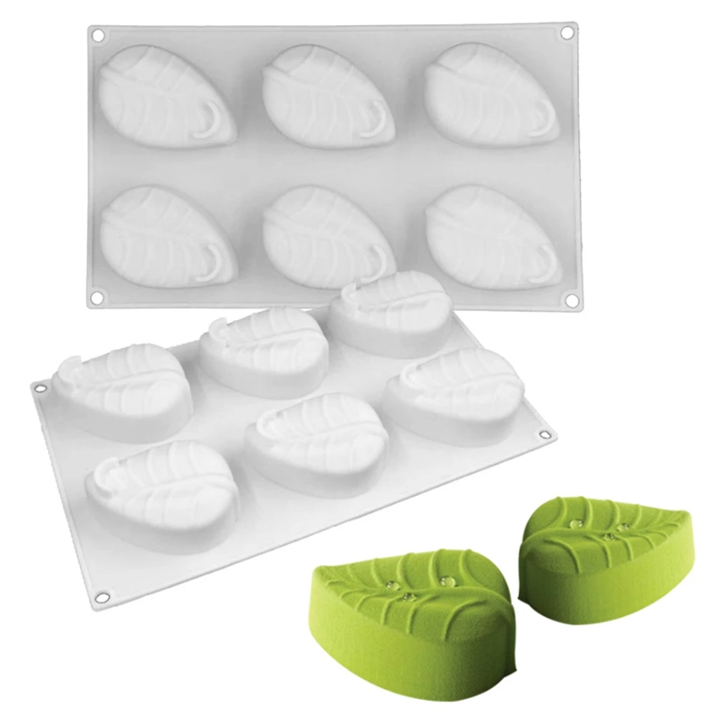 Tree Leaf Silicone Mold Cake Decorating 6 Cavity Leaf Leaves Shaped