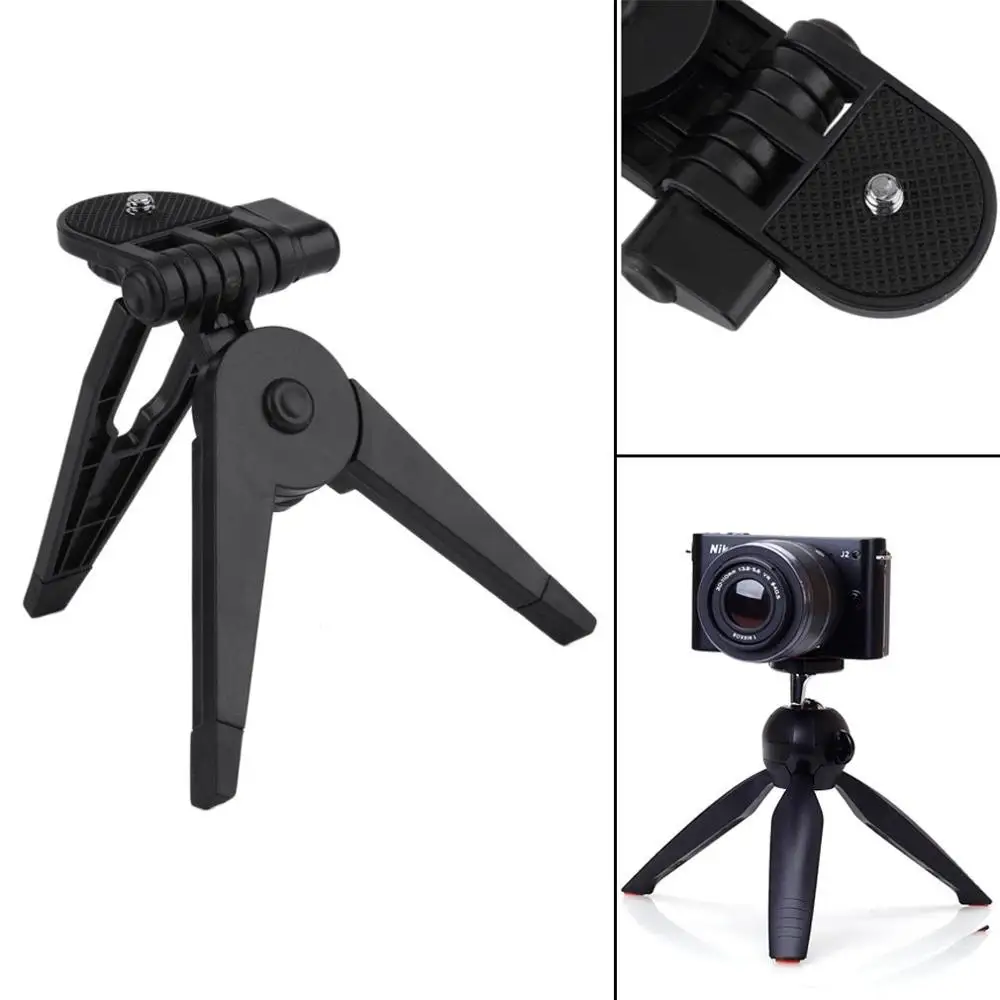 Portable Mini Plastic Foldable Photography Tripod Table Desk Stand Mounting Bracket for Camera Camcorder DSLR SLR Black HOT