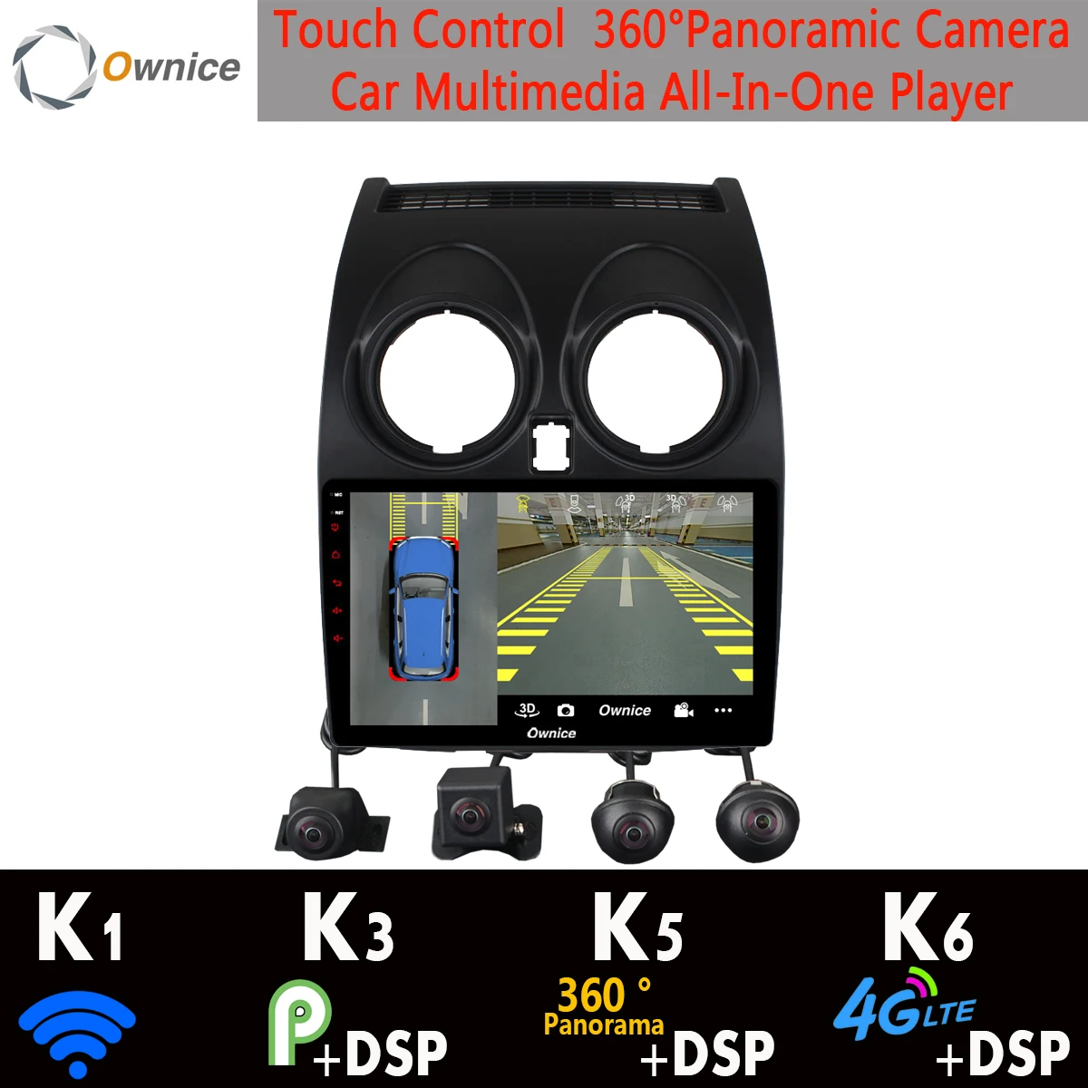 360°Camera Android 9.0 4G+64G SPDIF DSP CarPlay Car Multimedia GPS Radio Player for Nissan Qashqai 2010 2011 2012 2013 2014 2015 |