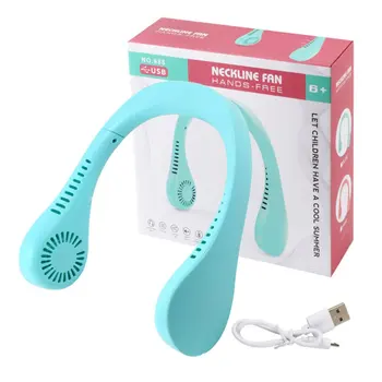 

Neck Fan Hanging Neck Fan Usb Charging Lazy Leafless Fan Portable Luminous Student Neck Fan 6 Generations