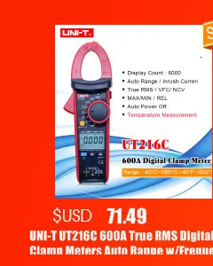 UNI-T UT210D цифровые клещи мультиметр True RMS AC/DC ток емкость Тестер Цифровой Мультиметр LCR метр Мегаомметр