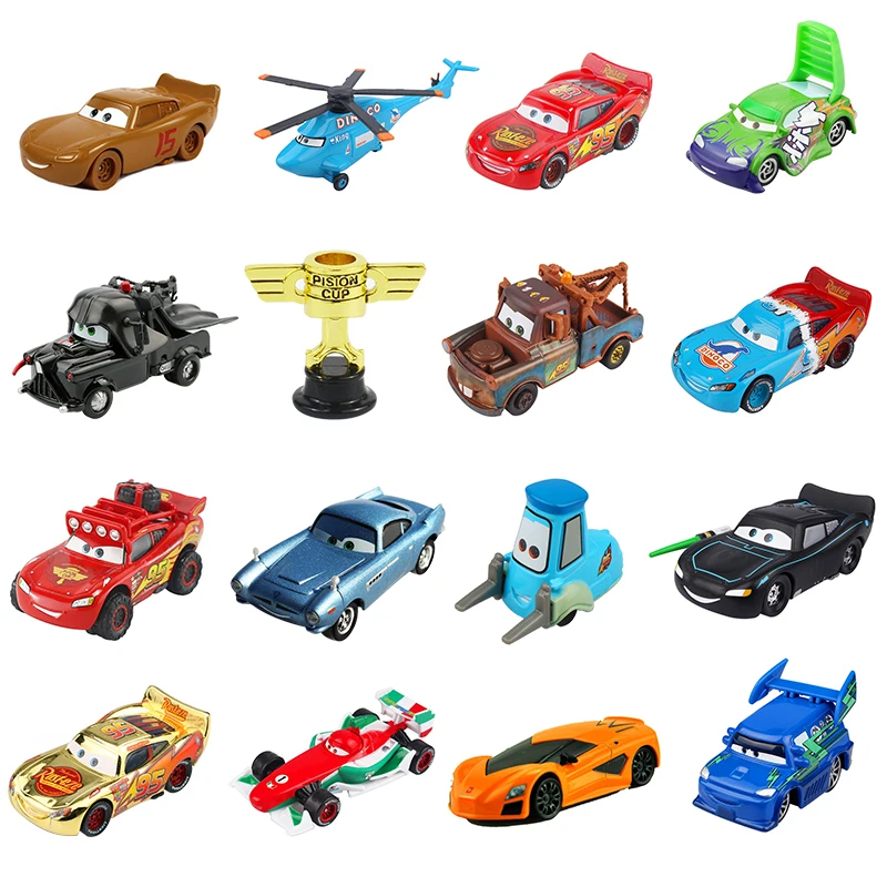 Disney Pixar Cars 2 3 Lightning McQueen Mater Jackson Storm Ramirez 1:55 Diecast Vehicle Metal Alloy Boy Kid Toys Christmas Gift |