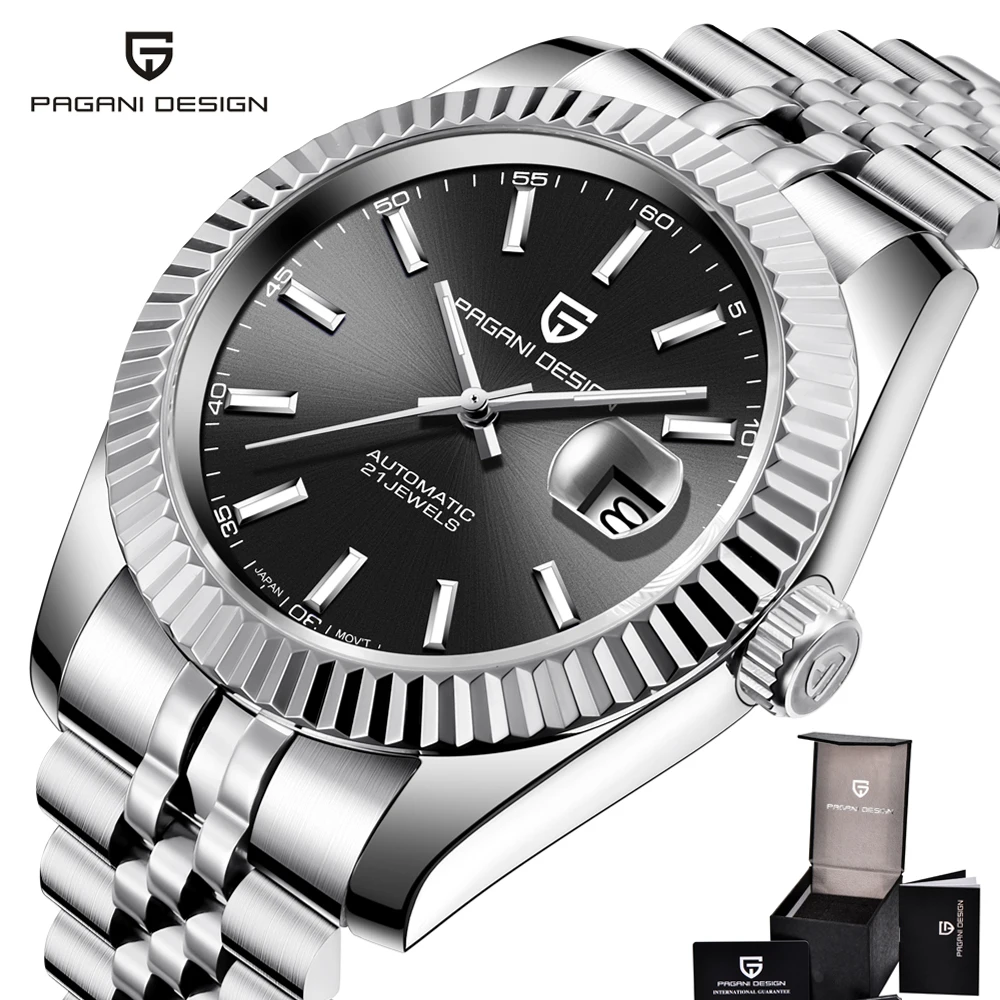 

Automatic Mechanical Wrist Watch for Men Pagani Design Stainless Steel 100M Waterproof Wrist Mens Watches Man Relogio Masculino
