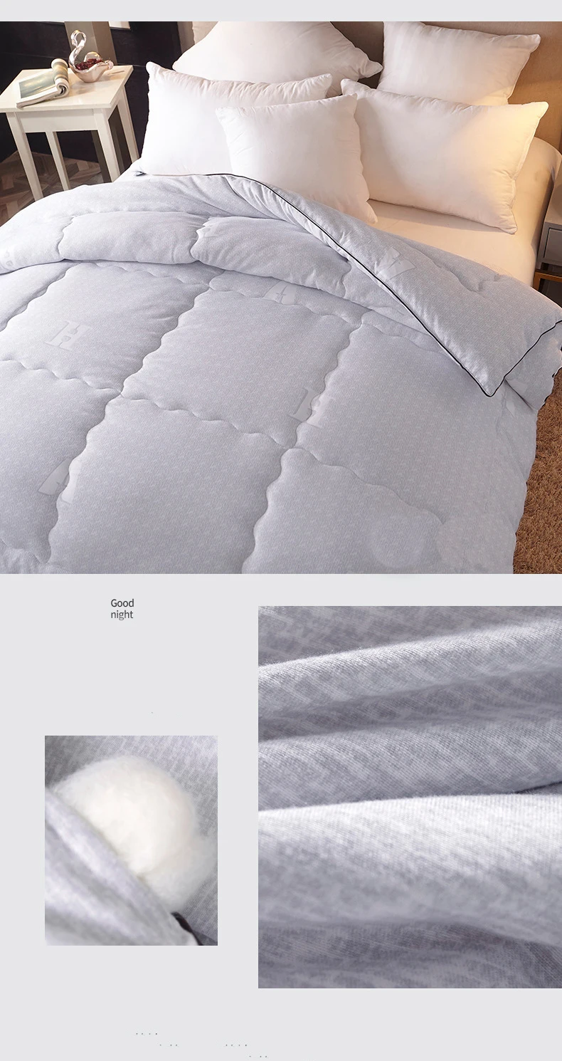 Зимнее стеганое одеяло, теплое хлопковое волокно, одеяла, Промытые, уплотненные, вельветовые, постельные принадлежности, перо, узор, Твин, кинг-сайз, одеяло