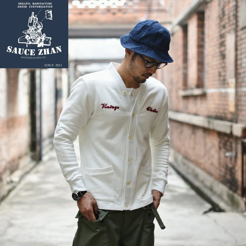 

Zanzao Baseball Shirt Academy Weather Embroidered Streetwear Sweatshirt Men Sweatshirt Men Coat Men